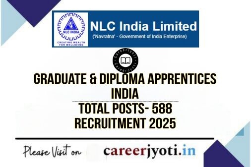 NLC India Limited Recruitment 2025: एनएलसी इंडिया में 588 अपरेंटिस पदों के लिए, विज्ञप्ति जारी 