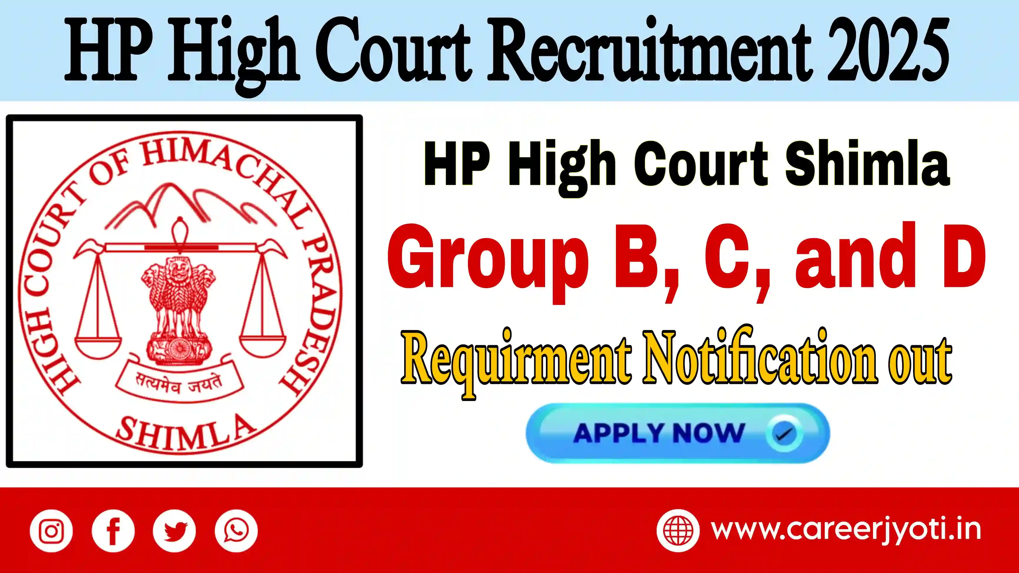 High Court Group D Vacancy: हाई कोर्ट ग्रुप डी भर्ती का 10वीं पास के लिए नोटिफिकेशन जारी