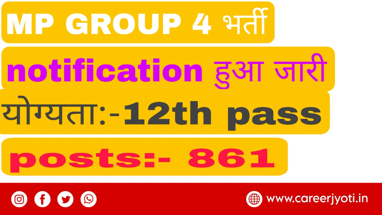 MP Group 4 Vacancy 2025: मध्य प्रदेश ग्रुप 4 भर्ती – आवेदन प्रक्रिया शुरू!