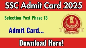 SSC Phase 13 Admit Card 2025 Out – Check Exam City and Hall Ticket