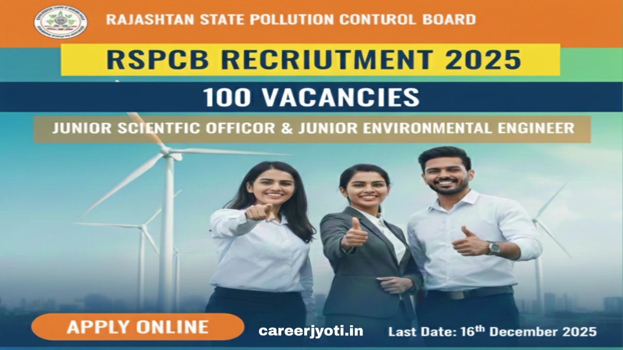 RSPCB JSO JEE Recruitment 2025 Notification Out | check Eligibility & Apply Online