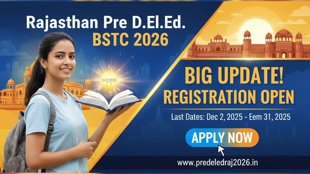 Rajasthan BSTC 2026: Pre D.El.Ed Notification Out, Application Form, Eligibility & Exam Date